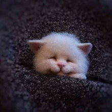 Load image into Gallery viewer, Wool Felt Poke Handmade DIY Material Kit Wool Needle Non Finished Cat Fox Raccoon Animal Brooch Plush Doll Women Bag Pendant