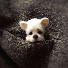 Load image into Gallery viewer, Wool Felt Poke Handmade DIY Material Kit Wool Needle Non Finished Cat Fox Raccoon Animal Brooch Plush Doll Women Bag Pendant