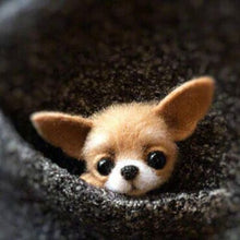 Load image into Gallery viewer, Wool Felt Poke Handmade DIY Material Kit Wool Needle Non Finished Cat Fox Raccoon Animal Brooch Plush Doll Women Bag Pendant