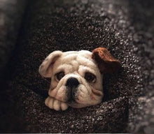 Load image into Gallery viewer, Wool Felt Poke Handmade DIY Material Kit Wool Needle Non Finished Cat Fox Raccoon Animal Brooch Plush Doll Women Bag Pendant