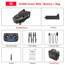 Load image into Gallery viewer, Hipac SG906 Pro Drone 4k GPS with Camera 2 axis Gimbal Brushless Profissional 800M Wifi 25Mins RC Dron 4k GPS Drone Quadrocopter
